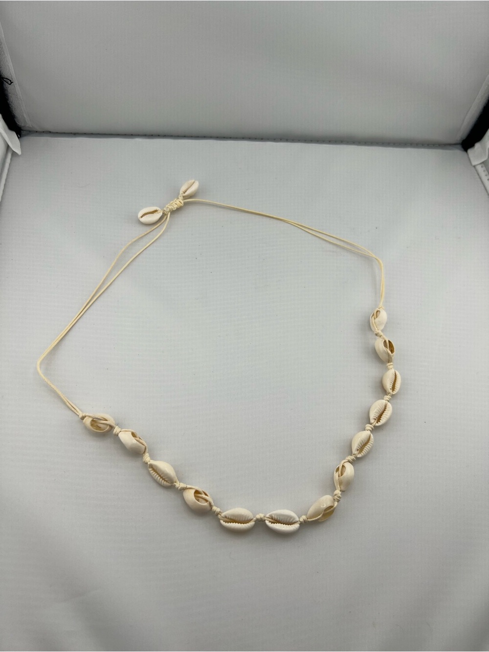 Natural Cowrie Shell Choker Necklace Cream Cord Adjustable Beach Boho Unisex